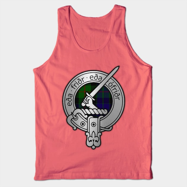 Clan Gunn Crest & Tartan - Old Norse Tank Top by Taylor'd Designs